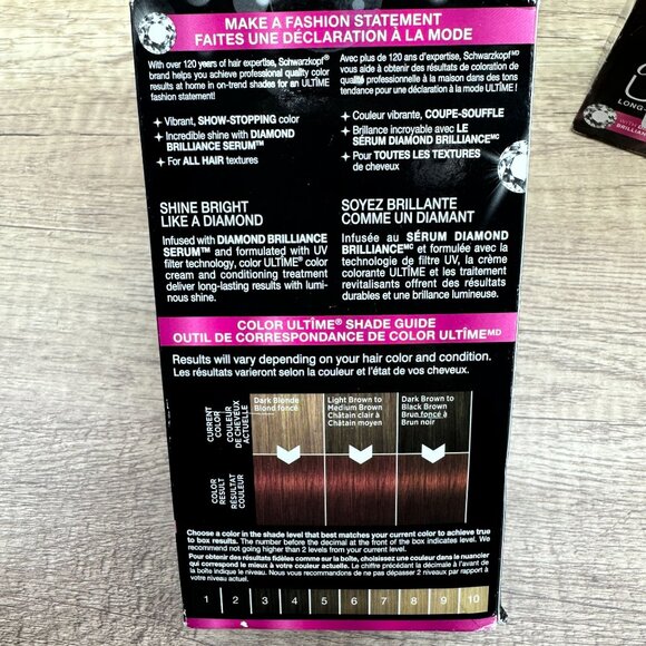 Lot Of 3 Schwarzkopf Hair Coloring 5.22 Ruby Red Color ULTIME - Picture 6 of 13